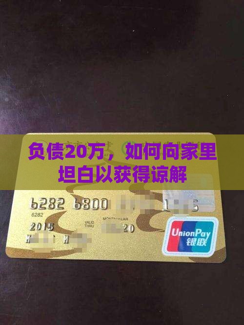 负债20万，如何向家里坦白以获得谅解