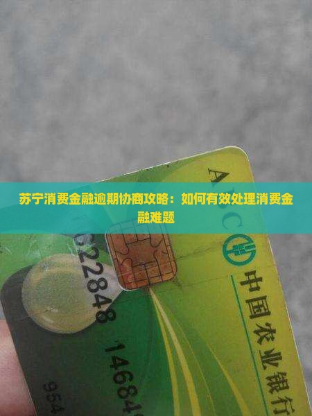 苏宁消费金融逾期协商攻略：如何有效处理消费金融难题