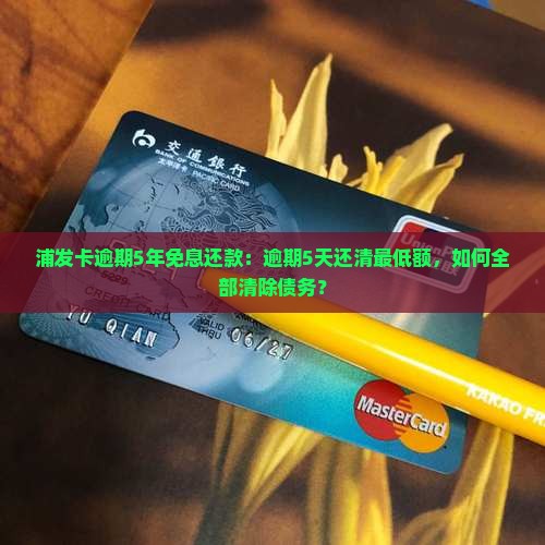 浦发卡逾期5年免息还款：逾期5天还清最低额，如何全部清除债务？