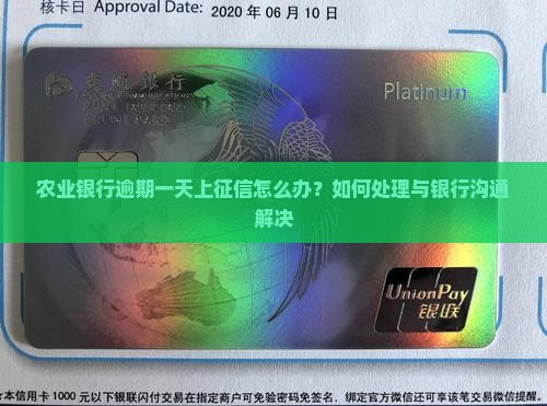 农业银行逾期一天上征信怎么办？如何处理与银行沟通解决