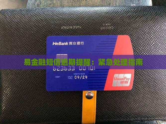 易金融短信逾期提醒：紧急处理指南