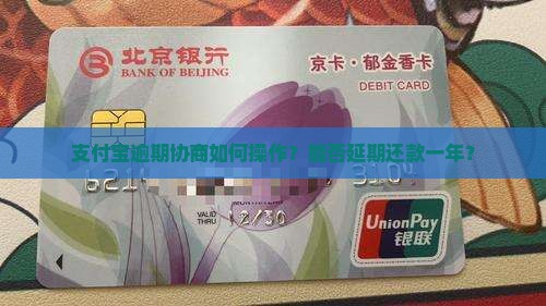 支付宝逾期协商如何操作？能否延期还款一年？