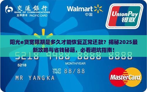 阳光e贷宽限期是多久才能恢复正常还款