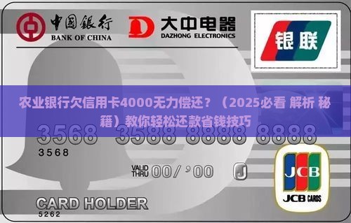 农业银行欠信用卡4000怎么办理还款