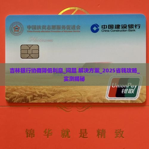 吉林银行协商降低利息
