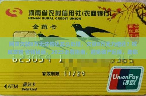网贷欠款8万无法偿还怎么处理