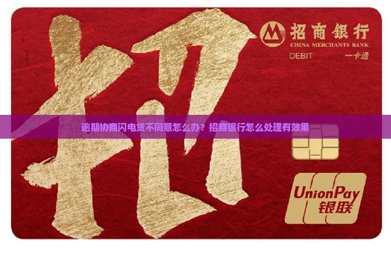招行闪电贷不同意协商怎么处理有效果