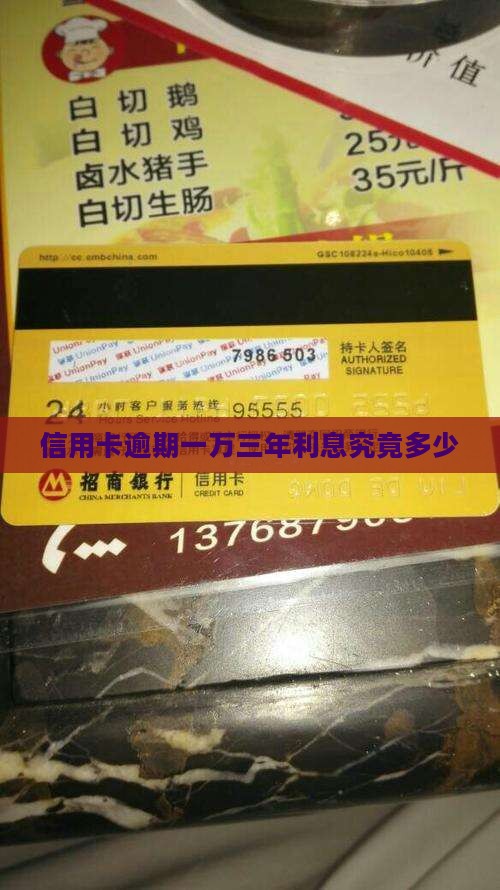 信用卡逾期一万三年利息究竟多少