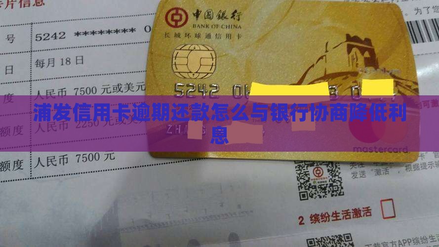 浦发信用卡逾期还款怎么与银行协商降低利息