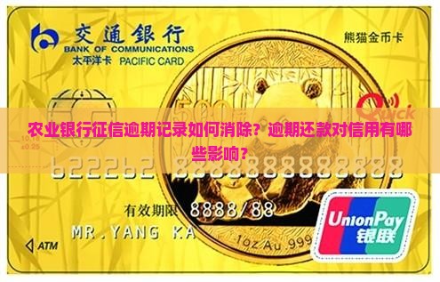农业银行征信逾期记录如何消除？逾期还款对信用有哪些影响？