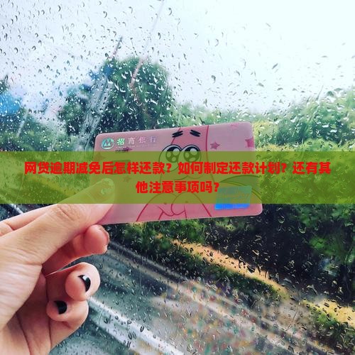 网贷逾期减免后怎样还款？如何制定还款计划？还有其他注意事项吗？
