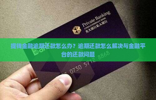 提钱金融逾期还款怎么办？逾期还款怎么解决与金融平台的还款问题