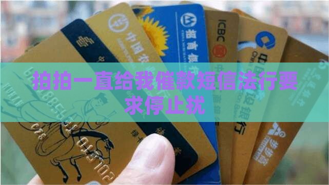 拍拍一直给我催款短信法行要求停止扰