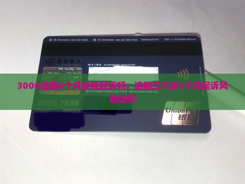 3000逾期6个月会被起诉吗，逾期三千多3个月起诉风险如何