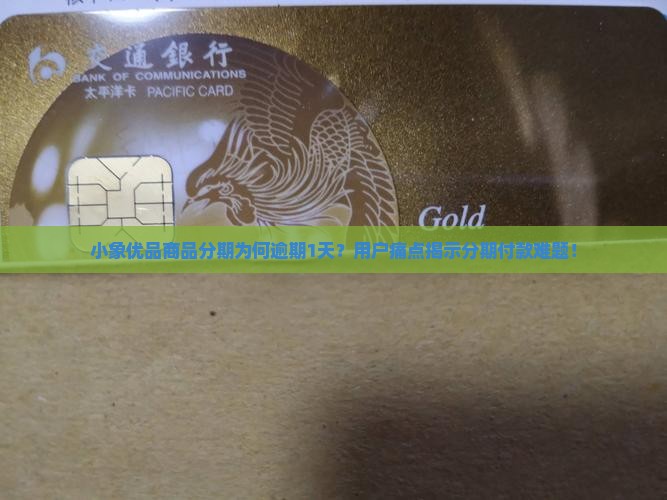 小象优品商品分期为何逾期1天？用户痛点揭示分期付款难题！