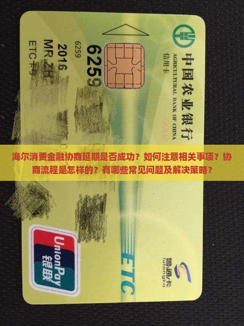 海尔消费金融协商延期是否成功？如何注意相关事项？协商流程是怎样的？有哪些常见问题及解决策略？