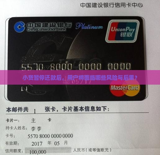 小贷暂停还款后，用户将面临哪些风险与后果？