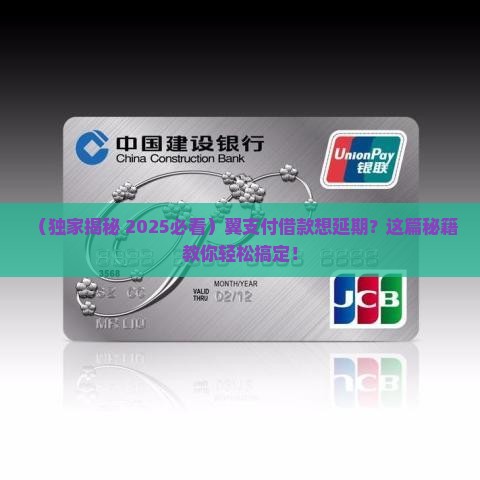 翼支付借款如何延期