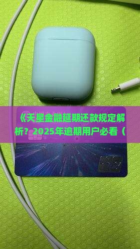 天星金融延期还款规定解析