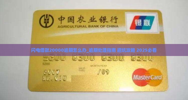 闪电借款20000逾期怎么办