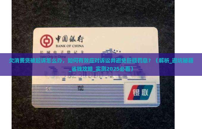 欠消费贷被起诉怎么办
