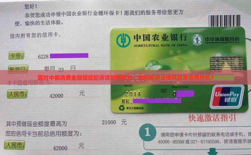 面对中邮消费金融短信起诉该如何应对，如何规避法律风险及信用危机？