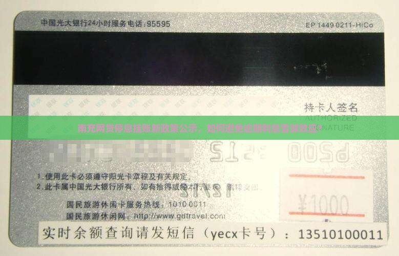 南充网贷停息挂账新政策公示，如何避免逾期利息雪球效应？