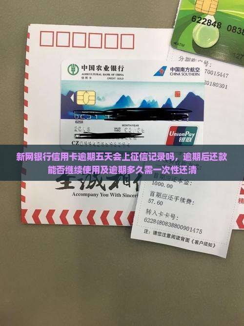 新网银行信用卡逾期五天会上征信记录吗，逾期后还款能否继续使用及逾期多久需一次性还清