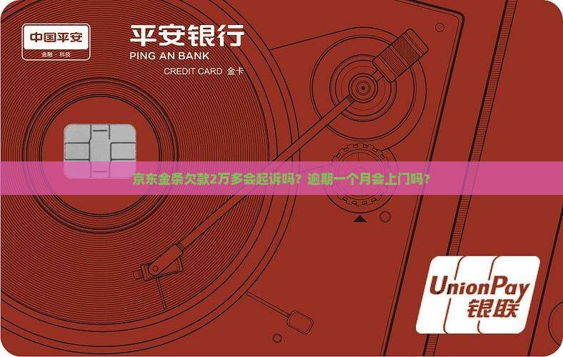 京东金条欠款2万多会起诉吗？逾期一个月会上门吗？