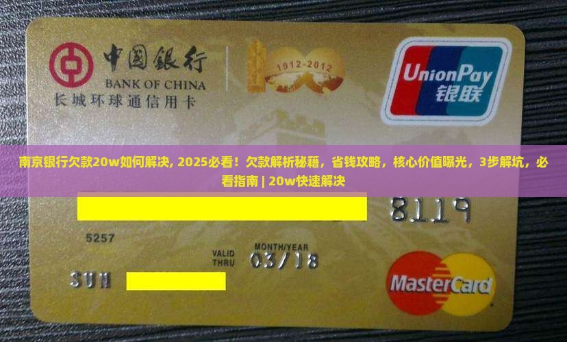 南京银行欠款20w如何解决