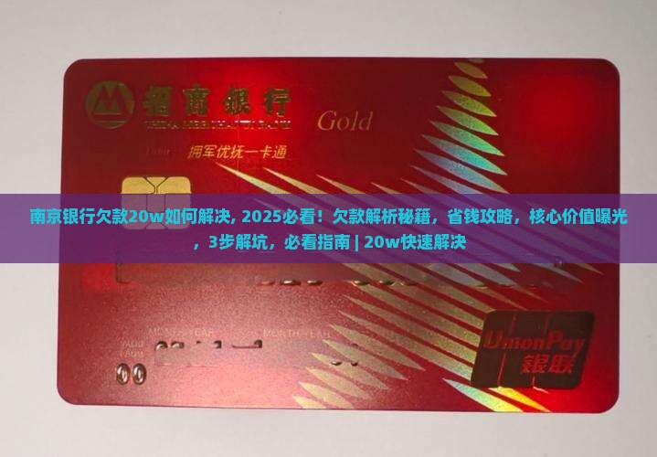 南京银行欠款20w如何解决