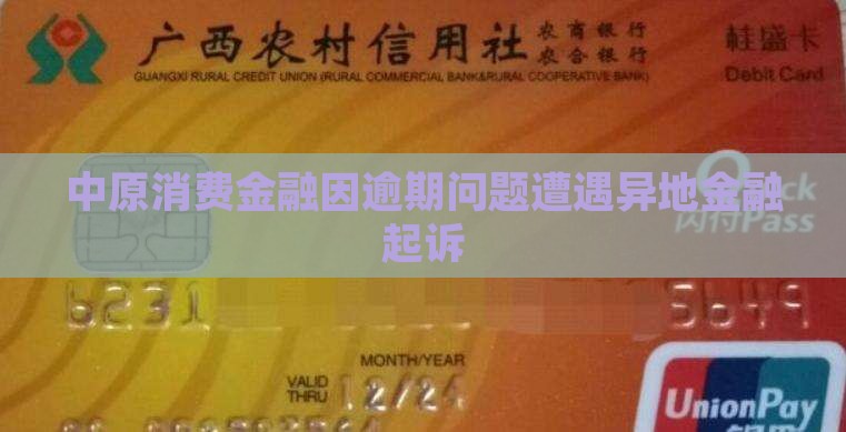 中原消费金融因逾期问题遭遇异地金融起诉