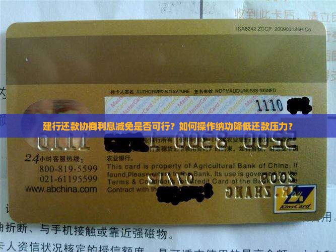 建行还款协商利息减免是否可行？如何操作纳功降低还款压力？