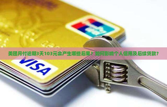 美团月付逾期3天103元会产生哪些后果？如何影响个人信用及后续贷款？