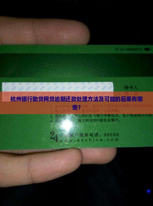 杭州银行助贷网贷逾期还款处理方法及可能的后果有哪些？