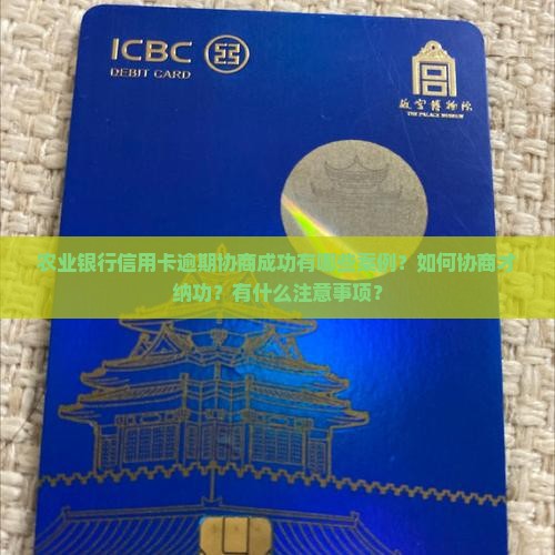 农业银行信用卡逾期协商成功有哪些案例？如何协商才纳功？有什么注意事项？