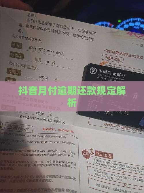 抖音月付逾期还款规定解析