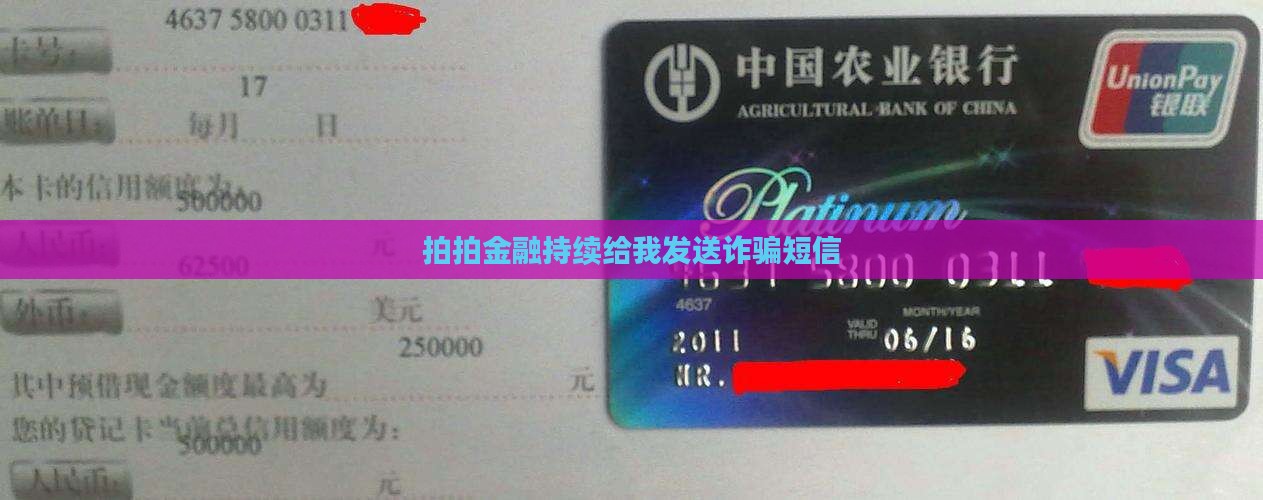 拍拍金融持续给我发送诈骗短信