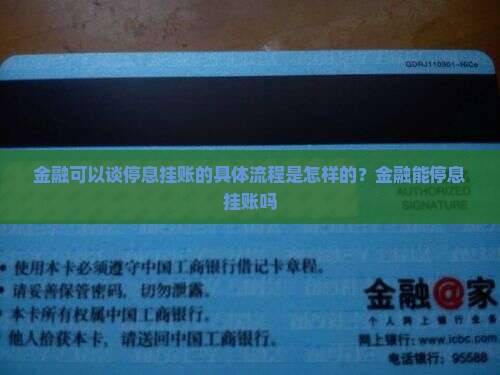 金融可以谈停息挂账的具体流程是怎样的？金融能停息挂账吗