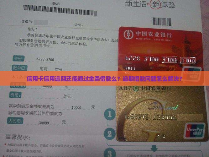信用卡信用逾期还能通过金条借款么？逾期借款问题怎么解决？