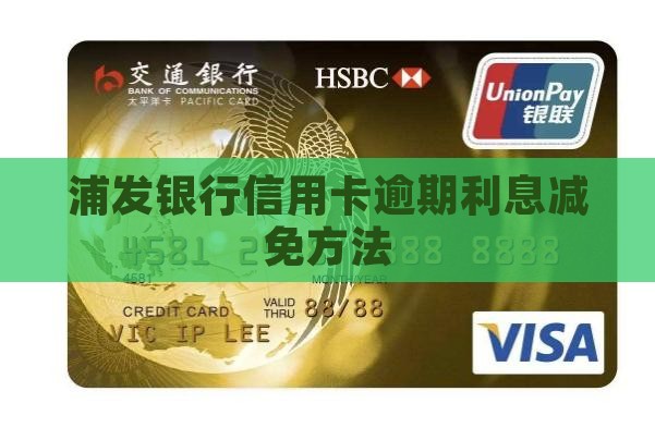 浦发如何减免逾期利息
