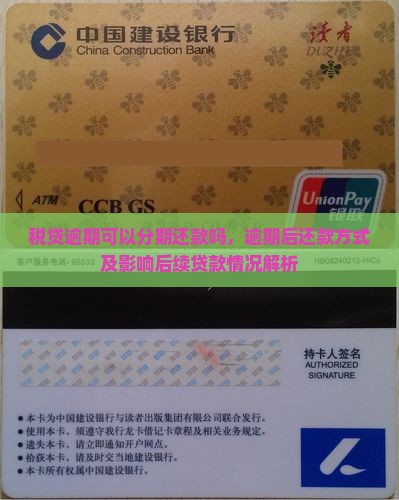 税贷逾期可以分期还款吗，逾期后还款方式及影响后续贷款情况解析
