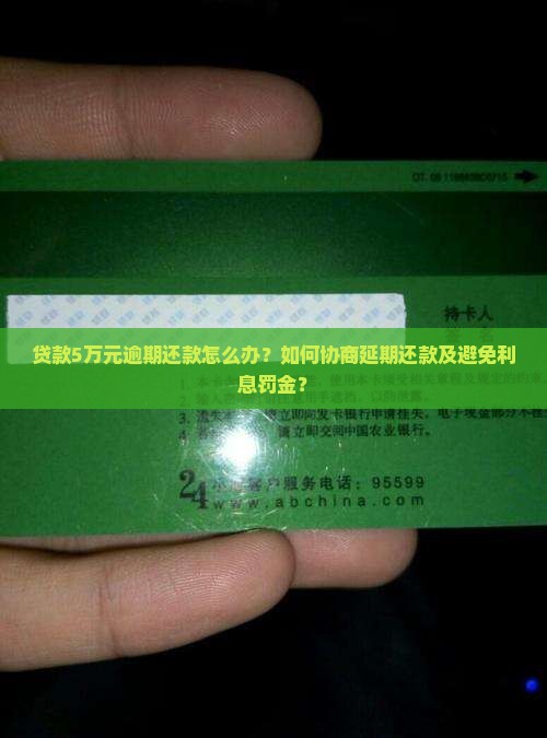 贷款5万元逾期还款怎么办？如何协商延期还款及避免利息罚金？
