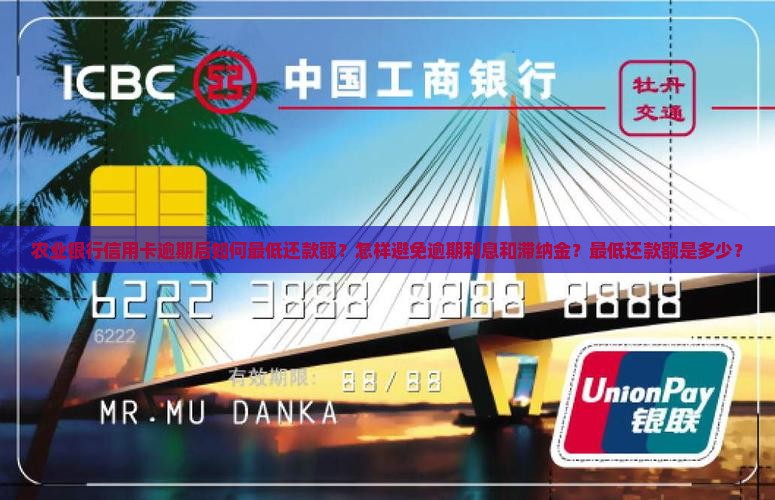 农业银行信用卡逾期后如何最低还款额？怎样避免逾期利息和滞纳金？最低还款额是多少？