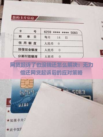 网贷起诉了也没钱还怎么解决：无力偿还网贷起诉后的应对策略
