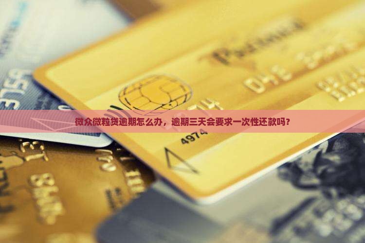 微众微粒贷逾期怎么办，逾期三天会要求一次性还款吗？