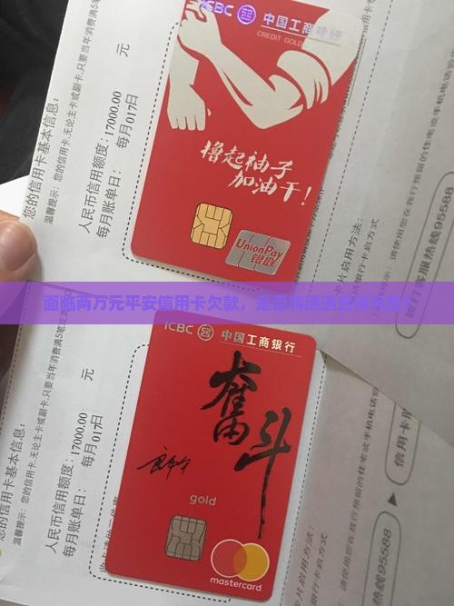 面临两万元平安信用卡欠款，是否将遭遇起诉风险？