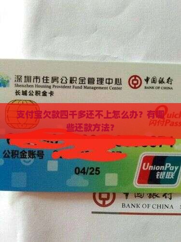 支付宝欠款四千多还不上怎么办？有哪些还款方法？