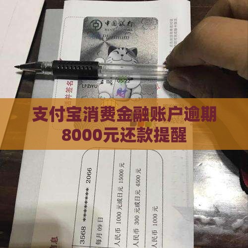 支付宝消费金融账户逾期8000元还款提醒