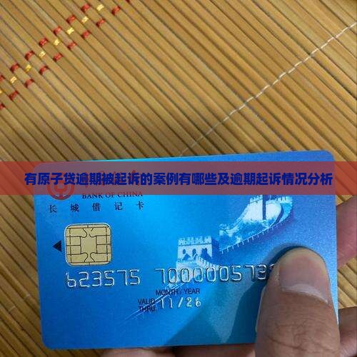 有原子贷逾期被起诉的案例有哪些及逾期起诉情况分析
